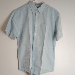 L.L. Bean Light Blue Stripes Tradicional Fit Shirt